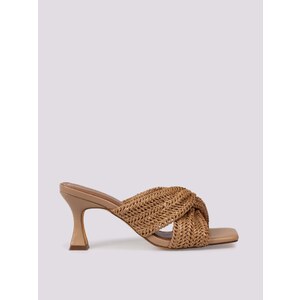 Sandali Frau Intrecciati Azzurri - Pelle, Tacco Basso, Numero 35 - Foto 13