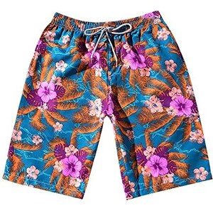 Costumi Da Bagno Uomo MADHERO A Righe Blu Marine - Pantaloncini Corti Con Fodera In Rete E Asciugatura Rapida, Taglia X-Large