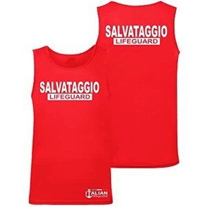 WIXSOO T-Shirt Salvataggio Lifeguard Maglietta Donna Stampa Fronte Retro (S