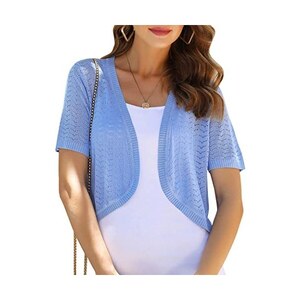 Cardigan Donna Leggero Lungo Primavera/Estate - Maniche Lunghe, Viscosa 100%, Sciolto Ed Elegante - Foto 5