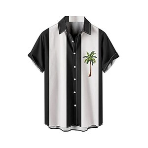 V.H.O., camicia hawaiana eccentrica, da uomo, a maniche corte, con