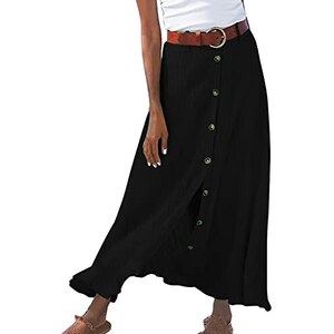 Gonna Lunga In Lino Giltpeak – Maxi Estiva Con Elastico, Taglia S, Colore Albicocca