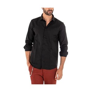 Bellstone Camicia Kurta Uomo In Misto Cotone | Maniche Lunghe, Colletto Coreano, Vestibilità Regolare, Colore Viola, Taglia XXL