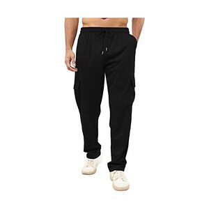 PMDKLSPQ Pantaloni Corti Da Uomo, Casual, Classici, In Vita Elasticizzata Estiva Spiaggia Leggeri Slim Fit Con Tasche In Lino Bermuda Nero M 119230796