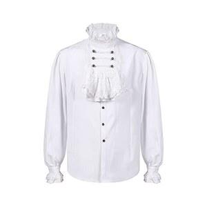 Darringls Camicia Da Pirata Da Uomo, Medievale, Gotico, Vittoriano