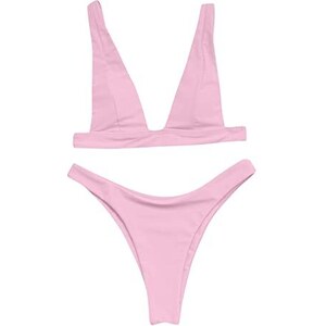 Costume Intero Donna Curvy Contenitivo - Vita Alta Brasiliano Per Piscina E Mare, Due Pezzi Vita Alta