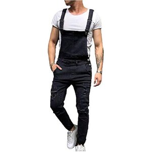 Little Fashion - Tuta da uomo in denim con tasche multiple, ideale come regalo per la casa, Blu, S