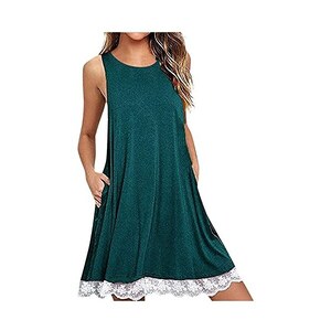 ZiXing Abito Da Mare Spiaggia Donna Vestito Corto Floreale Senza - Foto 5