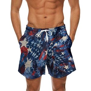 Costume Da Bagno Uomo JAXFSTK Fantasia Artistica - Slip Da Nuoto Setoso, Vichy, Microfibra
