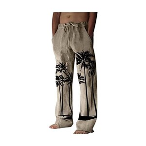 Pantaloni Uomo 3/4 In Lino - Leggeri, Con Tasche, Lacci, Stile Boho-Pirata Medievale - 2