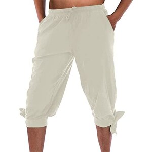 Zannycn Pantaloni estivi da donna, leggeri e ariosi, in lino, da donna, lunghi, in lino, leggeri