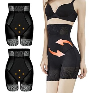 Vita Alta Shapewear Power Shorts Vita Intima Pancia Controllo Corpo Shaper Mutandine Mid Coscia Butt Lifter Body - Nero - XS/S