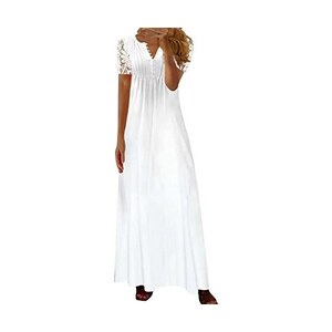 utcoco Abito Midi da Donna a Righe con Bottoni, Stile Casual, con Risvolto Ampio, Maniche Lunghe, Lunghezza Media, Blu, S