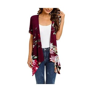 Draped Cardigan Blouse Women Asymmetric Hem Open - Foto 3