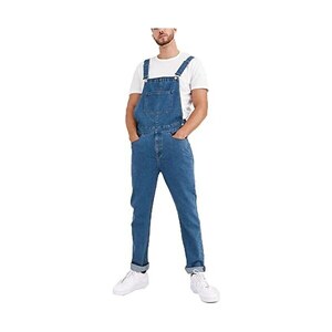 Cicilin Salopette da Uomo in Denim Pagliaccetti Jeans Moda Slim Pagliaccetti Tute (Blu XL