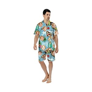 Generisch Maglietta per bambini e ragazzi, camicia hawaiana per bambini, colorata, a maniche corte, stile hawaiano, casual, senza fili, Maglietta K4-blu scuro, 9-10 Anni