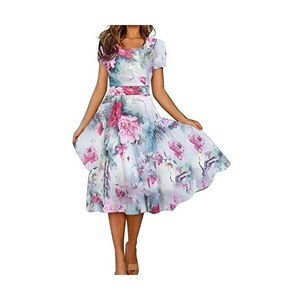 Mini Abito Estivo Da Donna Taglie Forti Con Scollo A V Casual Da Donna A Maniche Corte Con Scollo A V Abito Estivo Con Tasche Abiti Da Sposa Maxi Abiti Da Donna - Foto 9