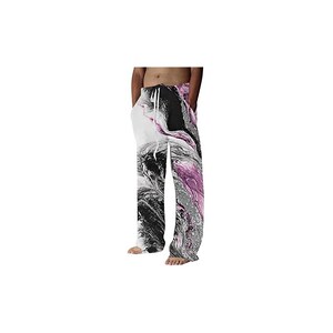 ZDSUHYIW Pantaloni lunghi in peluche e morbidi, da uomo, con coulisse
