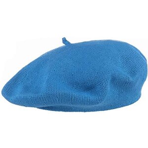 Lipodo Biskaya katoenen baret dames - baret uit 100% katoen - Muts one size (53-58 cm) - Franse baret lente/zomer - verschillende kleuren - One Size beige