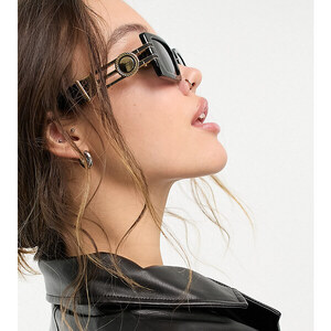 Other Stories - Occhiali Da Sole Rettangolari Slim Neri | ASOS - Foto 9