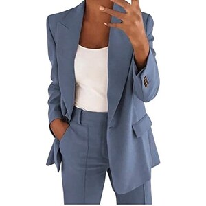 Blazer Donna Casalingo Nero - Giacca Lunga Maniche Lunghe Ufficio E Tempo Libero - Foto 4
