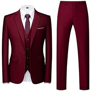 Tuta Uomo 3 Pezzi Con Collo Sciallato - Giacca, Gilet E Pantaloni, Per Matrimoni E Business, Bianco - Foto 6