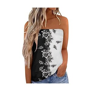 Floerns Maglietta allentata a maniche corte casual da donna