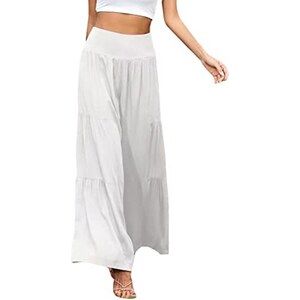 Pantaloni Donna ORANDESIGNE - Vita Alta, Gamba Larga, Tessuto Leggero - Estate 2024 - Foto 13