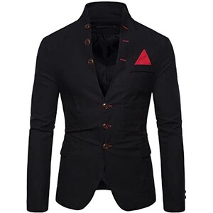 Generico Giacche da Uomo Casual Slim Fit Giacca Costume Blazer Festivo  Vestito di Affari Cappotto Giacca Blazers Top Outwear Festa Tops Vestiti  Uomo Eleganti Bomber Uomo Confortevole E Morbido 