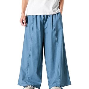 Pantaloni Harem Uomo In Lino Giapponese: Comodi, Leggeri E Elasticizzati Per Sport E Tempo Libero (Tinta Unita)