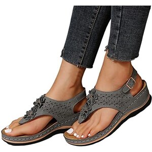 Sandali Zeppa Donna Estive Mules Scarpe Con Tacco Elegante Con Fibbie E Cinturini Espadrillas Estivi Comodi Plateau Platform Sandalo Bohemia Con Plateau Sandali Con Zeppa Estivi - 2