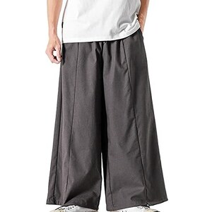 Vanvene - Pantaloni Casual Da Uomo In Lino E Cotone, Leggeri E Larghi Da Spiaggia Yoga Gamba Ampia Marina Militare S 105126504