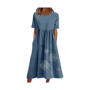 Abito Midi Maxi KZULLY Da Donna Con Maniche A Volant E Stampa Floreale - Eleganza Casual