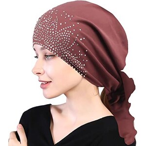 2 Turbanti Chemo Per Donna – Copricapo Elasticizzato Con Nodo – Leggero E Morbido