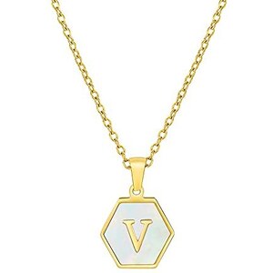 Colar Inicial Letra Lateral no Meio da Corrente Banhado a Ouro 18K