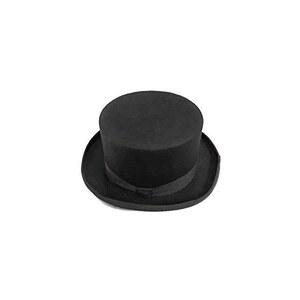 Generico Cappello Cilindro Nero Elegante Uomo Unisex Invernale Varie Taglie  (S55 M58 L60) Che Scegli Mentre ACQUISTI nella Personalizzazione,Made in