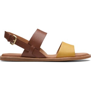 Clarks Sandali casual da donna, Pelle marroncino chiaro, 5