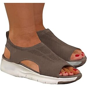 Generico Sandali Sportivi Donna Traspirante Antiscivolo Sandali Da Passeggio Comode Ortopediche Punta Chiusa Scarpe Da Trekking All'aperto Regolabile Ciabatte Leggere Spiaggia Camminata Sandalo - 11