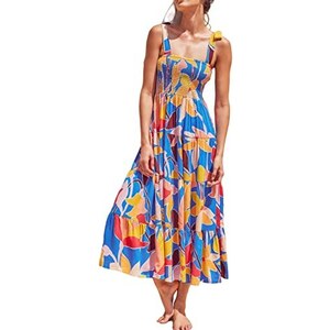 WangsCanis Abito Lungo Da Sera Cerimonia Donna Maxi Vestito Senza Maniche Schiena Scoperta Con Stampa Di Leopardo Farfalle Sexy Elegante Vintage 105553303 - Foto 8