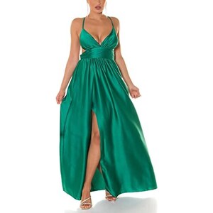 Latex look bandeau top neon roze met rits M - Party & Playstore