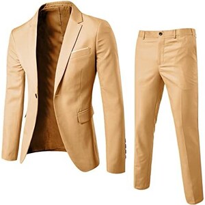 JokeLomple Vestito Uomo Elegante Completo Slim Fit Abiti cerimonia uomo Elasticizzata Taglie