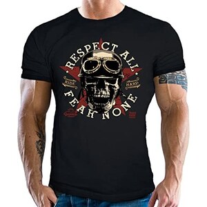 Maglietta Motociclista Gasoline Bandit Logo | T-shirt Uomo In Cotone 100% Stampa Resistente | Design Originale Germania - 3