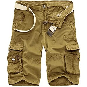 TACVASEN Pantaloncini Da Lavoro Cargo Da Uomo Quick Dry 3/4 Lunghezza Pantaloni Capri Pantaloni Multasche Al Ginocchio Pantaloncini Da Spiaggia Estivi - Foto 4