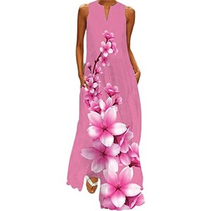 Abito Lungo Donna In Chiffon - Vestito Estivo Leggero Da Spiaggia, Tunica Boh&eacute;mien Con Spalline Incrociate