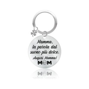 Portachiavi Personalizzato Mamma E Figlia - Idea Regalo Per La Festa Della Mamma - Gioiello Affettivo Con Incisione - Made In Italy