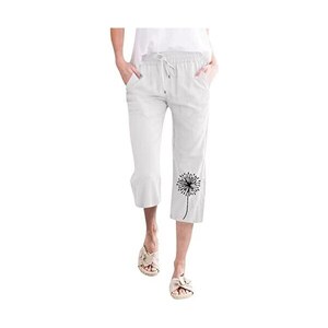 Pantaloncini Estivi Donna A Gamba Larga In Cotone E Spandex - Con Coulisse E Tasche Cargo, Taglie S-2XL