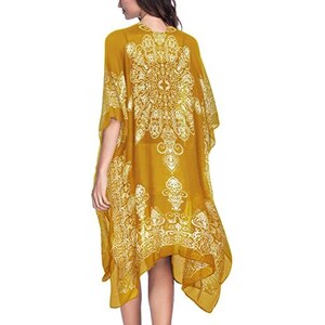 Humble Hilo Cardigan Kimono Lungo Donna – Copricostume Spiaggia, Stampa Floreale E Geometrica, Vestibilità Ampia, 100% Viscosa