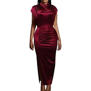 Abito Donna Elegante A Tubino Manica Tre Quarti Vestito Stretch - Foto 6