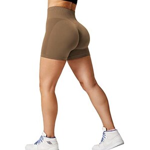 Pantaloncini Donna Senza Cuciture – Scrunch Butt Lifting, Vita Alta, Per Palestra E Yoga, Taglia S