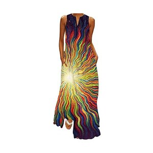 Vestiti Da Donna Floreale Formale Senza Maniche | Acquisti Online - 8